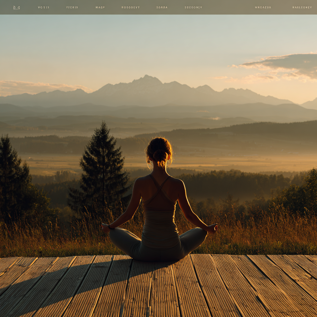 Жена практикуваща йога в природата