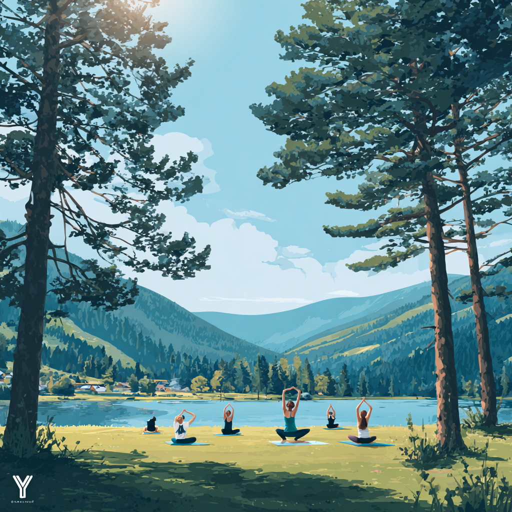 Йога инструктор обучава студент